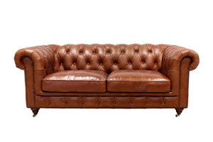 Pasargad Genuine Leather Chester Bay Tufted Loveseat LOVE-3009-2-PASARGAD