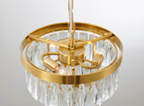 Bethel Gold Semi Flush Mount in Metal & Crystal