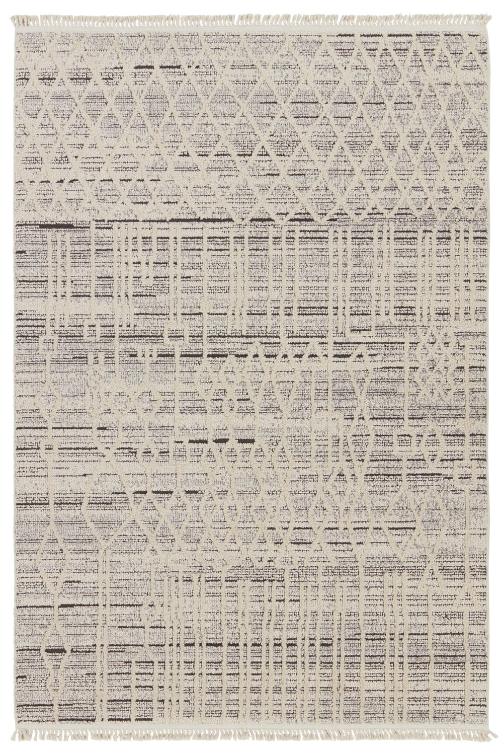 Jaipur Living Lore Caiya LRE02 Power Loomed 70% Polypropylene 30% Polyester Trellis Area Rug Cream 70% Polypropylene 30% Polyester RUG155337