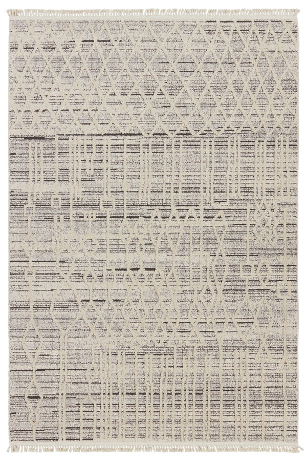 Jaipur Living Lore Caiya LRE02 Power Loomed 70% Polypropylene 30% Polyester Trellis Area Rug Cream 70% Polypropylene 30% Polyester RUG155337