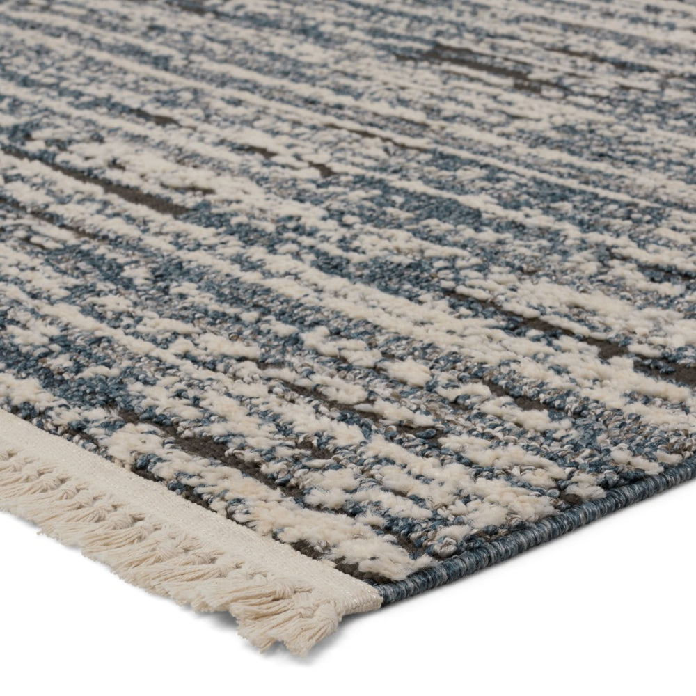 Jaipur Living Lore Duna LRE03 Power Loomed 70% Polypropylene 30% Polyester Stripes Area Rug Blue 70% Polypropylene 30% Polyester RUG155344