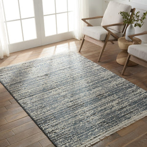 Jaipur Living Lore Duna LRE03 Power Loomed 70% Polypropylene 30% Polyester Stripes Area Rug Blue 70% Polypropylene 30% Polyester RUG155344