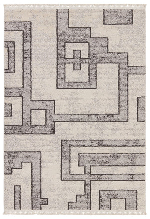 Jaipur Living Lore Bungalow LRE05 Power Loomed 70% Polypropylene 30% Polyester Geometric Area Rug Gray 70% Polypropylene 30% Polyester RUG155358