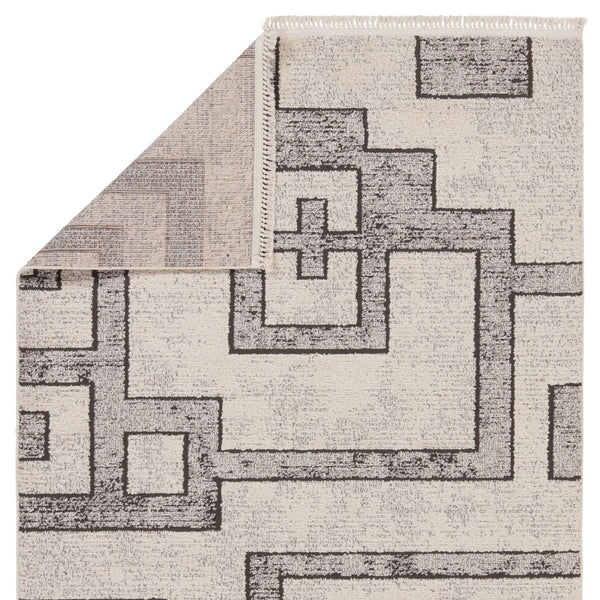 Jaipur Living Lore Bungalow LRE05 Power Loomed 70% Polypropylene 30% Polyester Geometric Area Rug Gray 70% Polypropylene 30% Polyester RUG155358