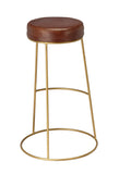 Jamie Young Co. Henry Round Leather Bar Stool LS20HENBSBR