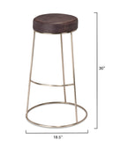 Jamie Young Co. Henry Round Leather Bar Stool LS20HENBSCHA