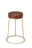 Jamie Young Co. Henry Round Leather Counter Stool LS20HENCSBR