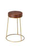 Henry Round Leather Counter Stool