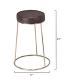 Jamie Young Co. Henry Round Leather Counter Stool LS20HENCSCHA