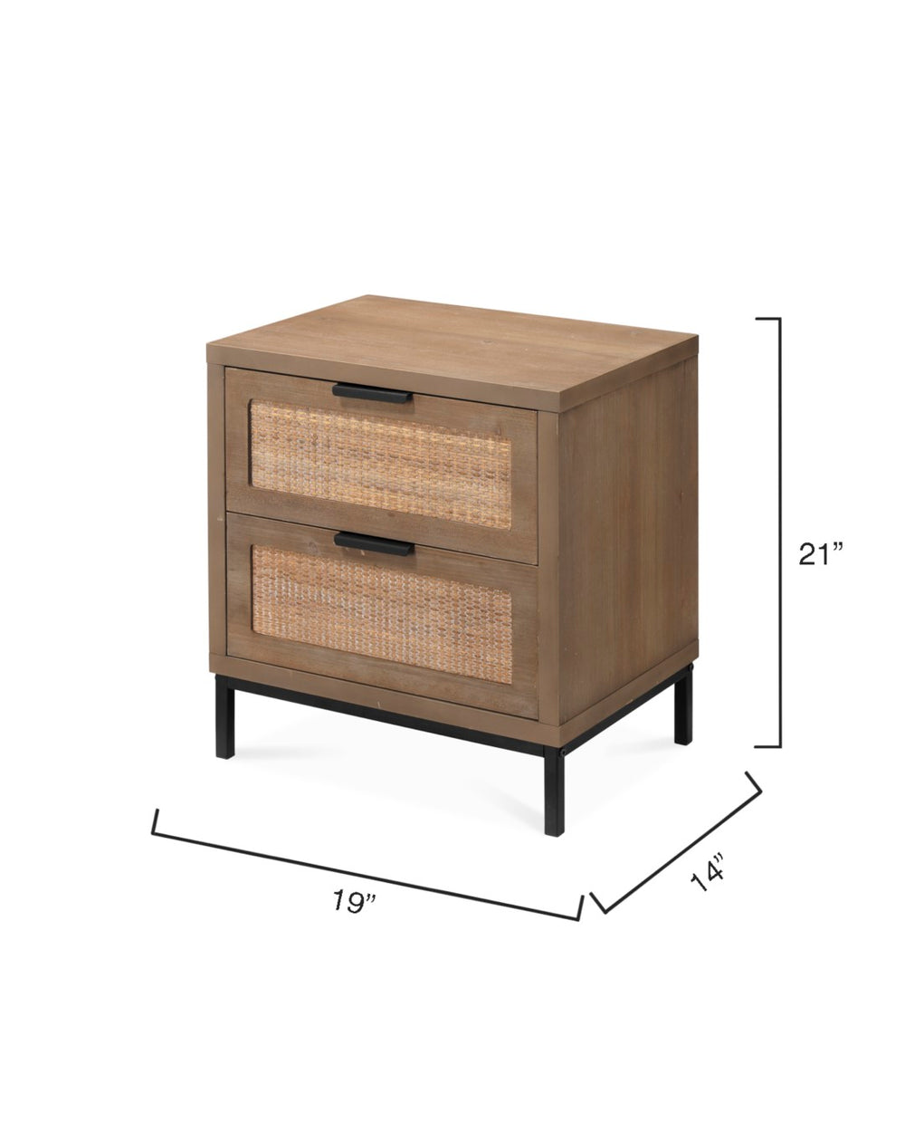 Jamie Young Co. Reed 2 Drawer Side Table LS20REED2STW