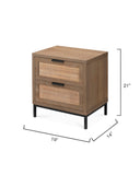 Jamie Young Co. Reed 2 Drawer Side Table LS20REED2STW