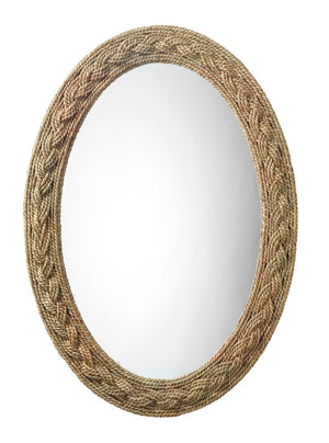 Jamie Young Co. Lark Braided Oval Mirror LS6LARKOVNA