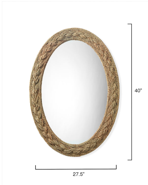 Jamie Young Co. Lark Braided Oval Mirror LS6LARKOVNA