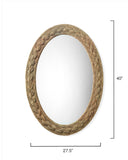 Jamie Young Co. Lark Braided Oval Mirror LS6LARKOVNA