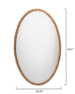Jamie Young Co. Sparrow Braided Oval Mirror LS6SPAROVNA