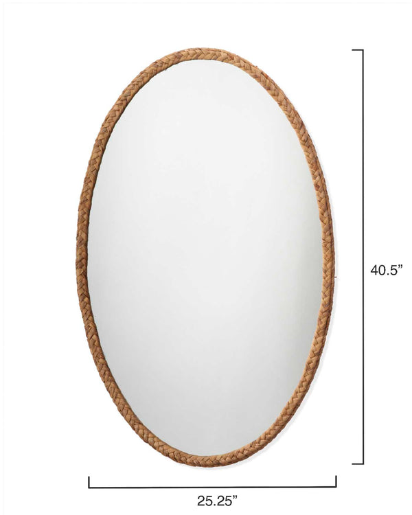 Jamie Young Co. Sparrow Braided Oval Mirror LS6SPAROVNA