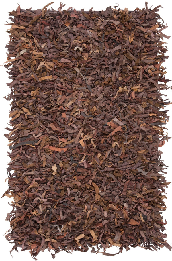 Safavieh Leather Shag Hand Knotted Leather Rug LSG511B-8R