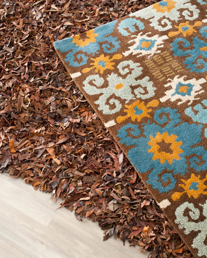 Safavieh Leather Shag Hand Knotted Leather Rug LSG511B-8R