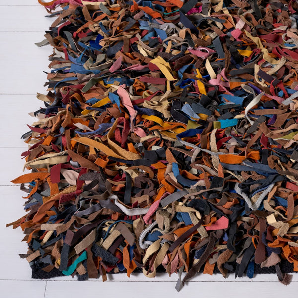 Safavieh Leather Shag Hand Knotted Leather Rug LSG511M-8R