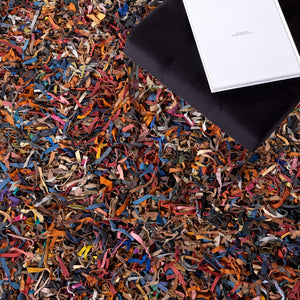 Safavieh Leather Shag Hand Knotted Leather Rug LSG511M-8R