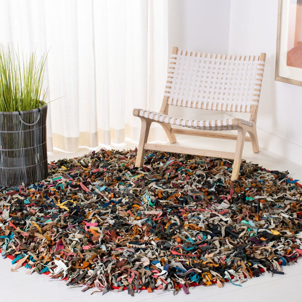 Safavieh Leather Shag Hand Knotted Leather Rug LSG511M-8R