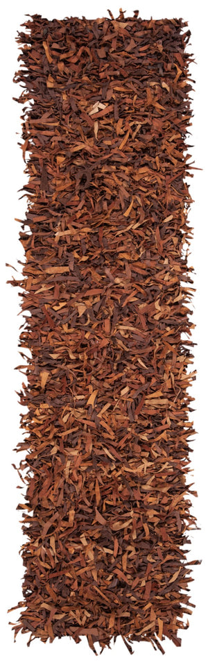 Safavieh Leather Shag 601 Hand Knotted 90% Leather and 10% Cotton Rug LSG601B-28