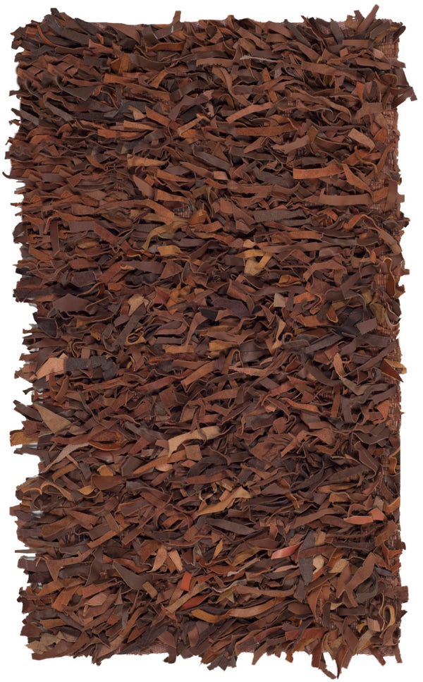 Safavieh Leather Shag 601 Hand Knotted 90% Leather and 10% Cotton Rug LSG601B-2