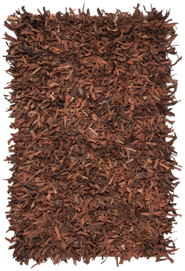 Safavieh Leather Shag 601 Hand Knotted 90% Leather and 10% Cotton Rug LSG601B-3