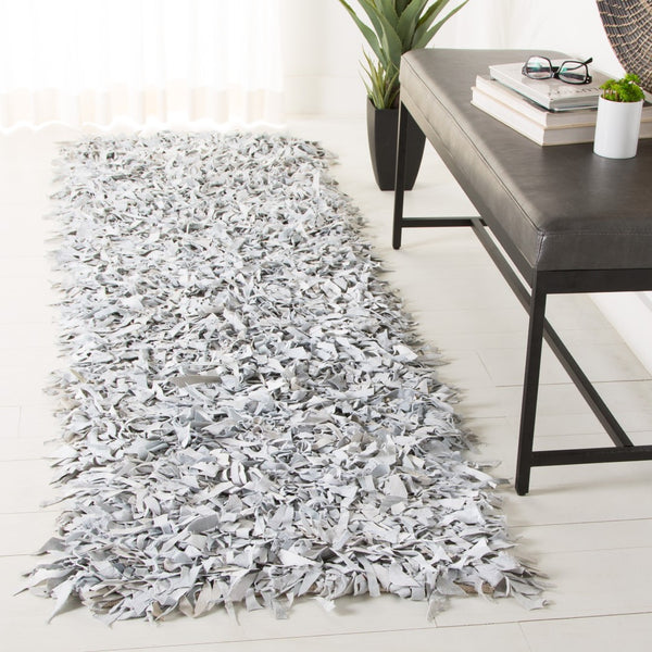 Safavieh Leather Shag 601 Hand Knotted 90% Leather and 10% Cotton Rug LSG601C-28