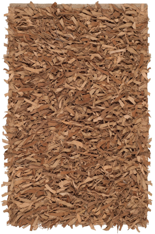 Safavieh Leather Shag 601 Hand Knotted 90% Leather and 10% Cotton Rug LSG601E-3