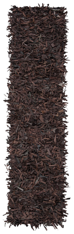 Safavieh Leather Shag 601 Hand Knotted 90% Leather and 10% Cotton Rug LSG601K-28