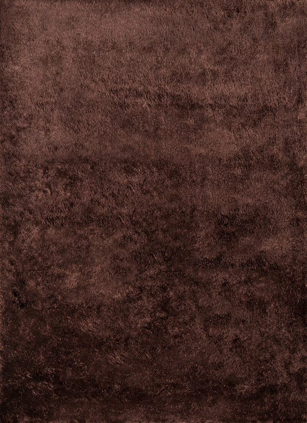 Momeni Luster Shag LS-01 Hand Tufted Contemporary Shag, Solid Indoor Area Rug Brown 9' x 12' LSHAGLS-01BRN90C0