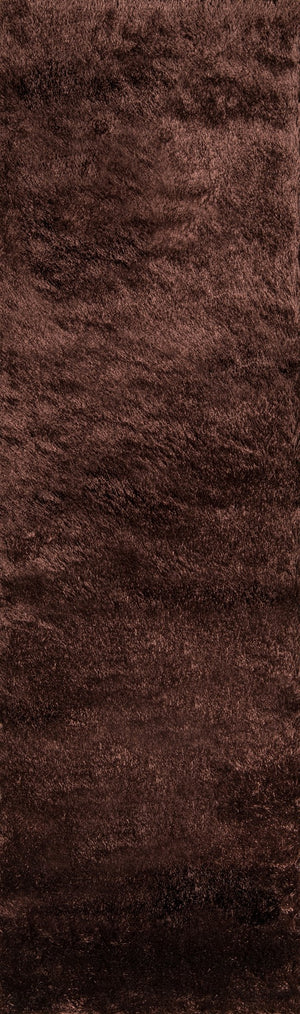 Momeni Luster Shag LS-01 Hand Tufted Contemporary Shag, Solid Indoor Area Rug Brown 9' x 12' LSHAGLS-01BRN90C0