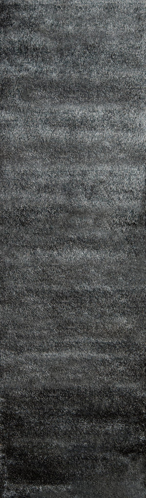 Momeni Luster Shag LS-01 Hand Tufted Contemporary Shag, Solid Indoor Area Rug Carbon 9' x 12' LSHAGLS-01CAR90C0