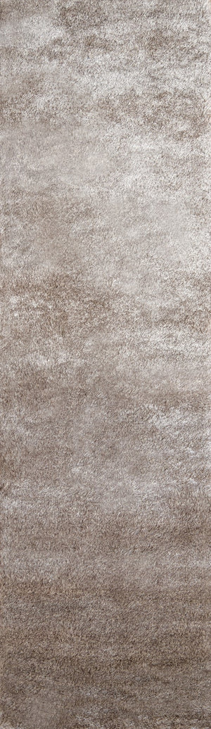 Momeni Luster Shag LS-01 Hand Tufted Contemporary Shag, Solid Indoor Area Rug Grey 9' x 12' LSHAGLS-01GRY90C0