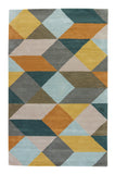 Luli Sanchez by Jaipur Living Ojo Handmade Geometric Gold/ Teal Area Rug (9'X13')