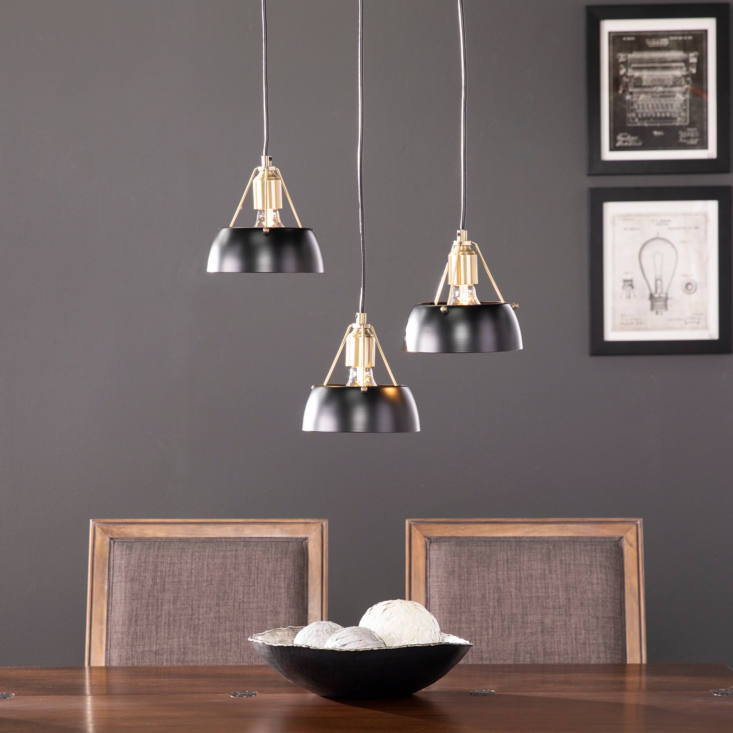 Renmarco Contemporary 3-Light Cluster Pendant - Thumbnail 5
