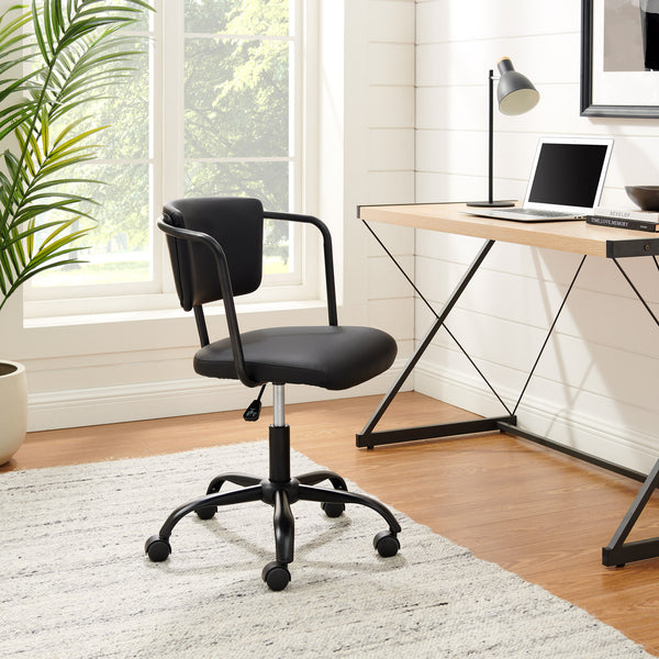 Walker Edison Loft Modern/Urban Modern Office Chair with Arms LTHOOCBL