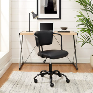 Walker Edison Loft Modern/Urban Modern Office Chair with Arms LTHOOCBL