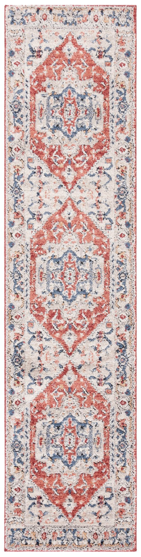 Safavieh Luna 102  Power Loomed Rug Beige / Blue Rust LUN102B-7SQ