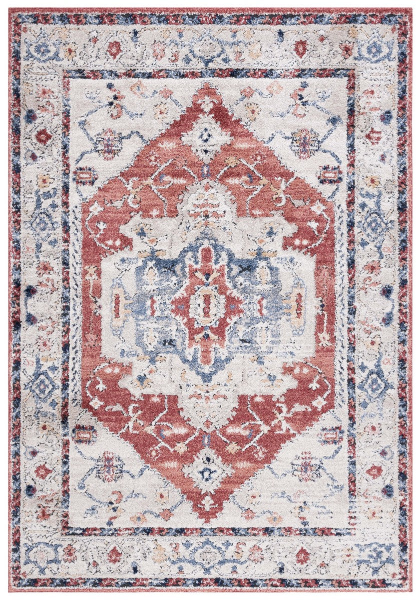 Safavieh Luna 102  Power Loomed Rug Beige / Blue Rust LUN102B-7SQ