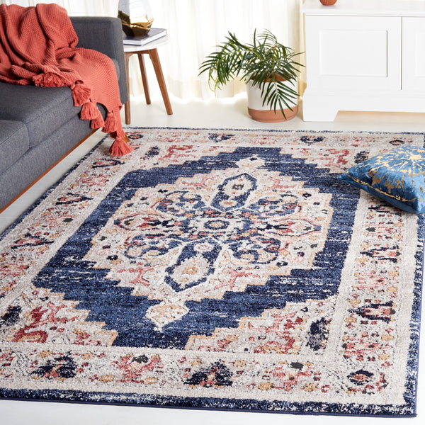 Safavieh Luna 103  Power Loomed Rug Navy / Beige LUN103N-9