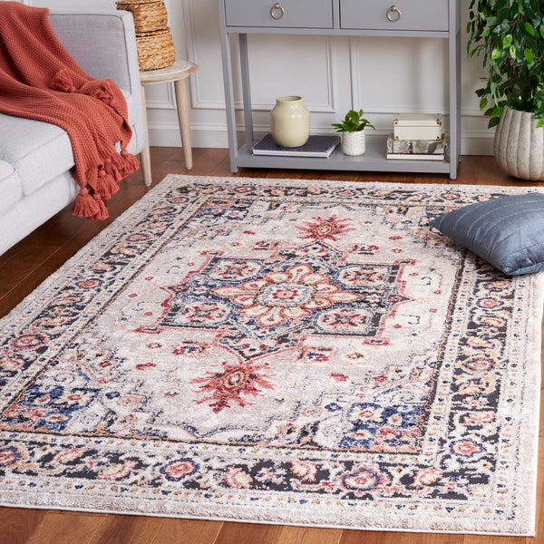 Safavieh Luna 104  Power Loomed Rug Beige / Black Rust LUN104B-9