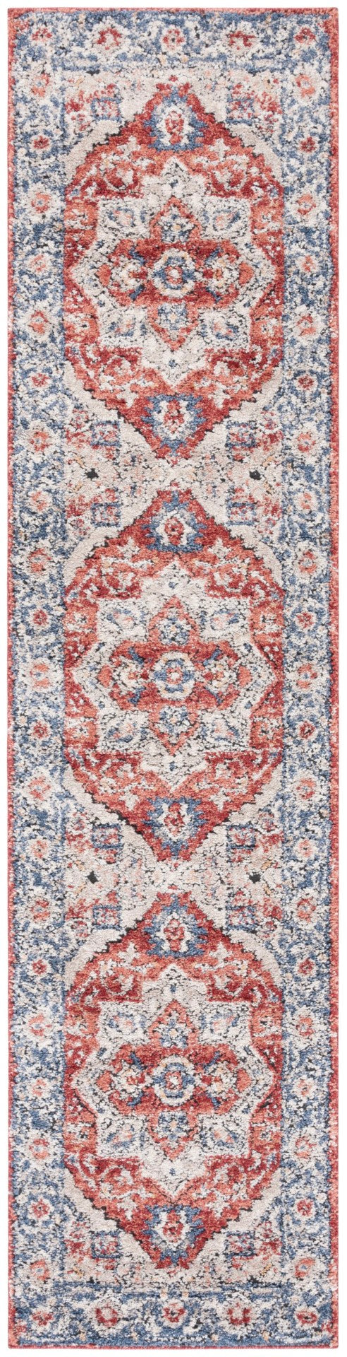 Safavieh Luna 105  Power Loomed Rug Beige / Blue Rust LUN105B-7SQ
