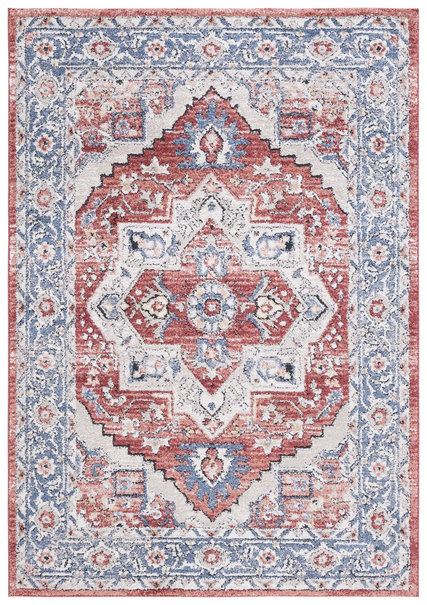 Safavieh Luna 105  Power Loomed Rug Beige / Blue Rust LUN105B-7SQ