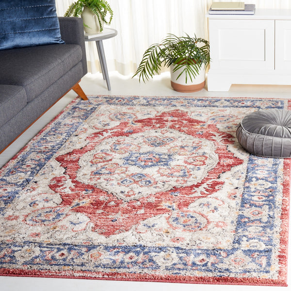 Safavieh Luna 106  Power Loomed Rug Beige / Blue Rust LUN106B-9