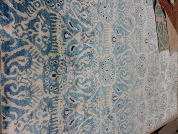 Luxor 129 Hand Knotted Banana Silk 0 Rug Light Blue Banana Silk LUX129A-6