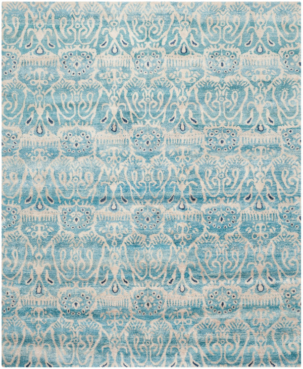 Luxor 129 Hand Knotted Banana Silk 0 Rug Light Blue Banana Silk LUX129A-8