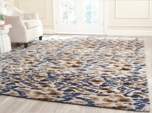 Lux160 Hand Knotted Banana Silk 0 Rug Cream / Blue Banana Silk LUX160A-8