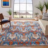 Lux162 Hand Knotted Banana Silk 0 Rug Aqua / Orange Banana Silk LUX162A-8